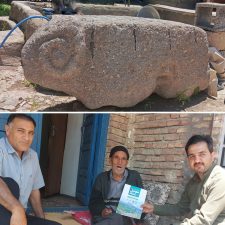اهدای قوچ سنگی تاریخی توسط یکی از اهالی روستای خرم‌آباد مشگین‌شهر به اداره میراث فرهنگی